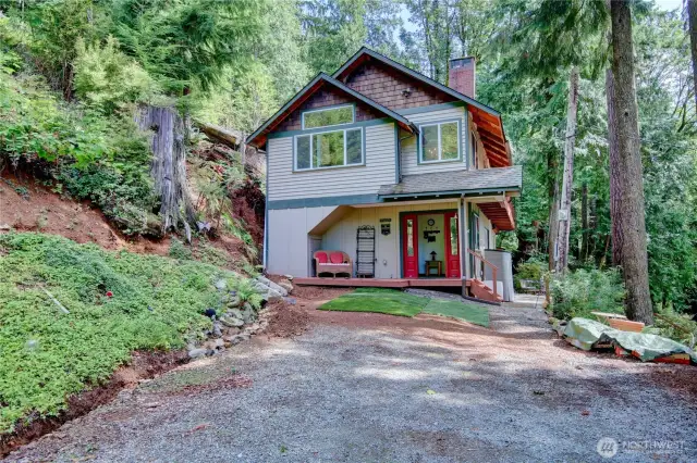 This cabin is adjacent to property zoned Forestry on the North and West side that can’t be developed.