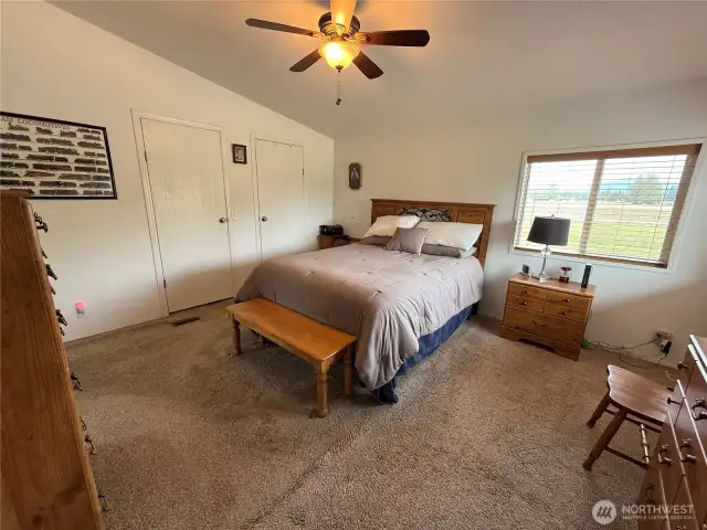 Primary suite with two closets