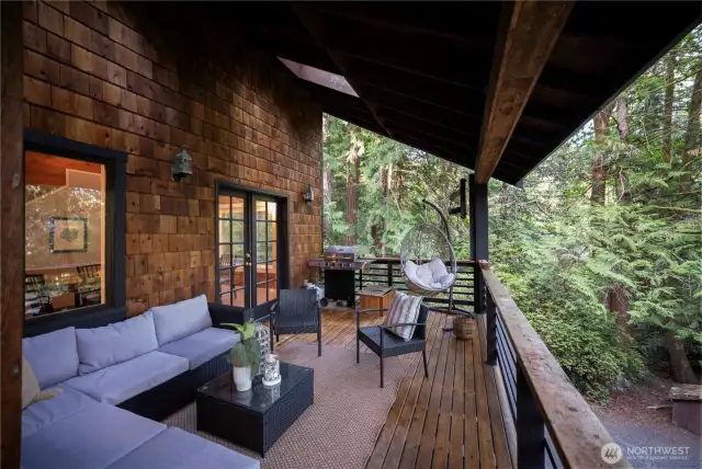 Outdoor living space for entertaining.