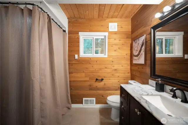 Beautiful modern updated bathrooms.