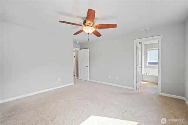 Spacious primary bedroom