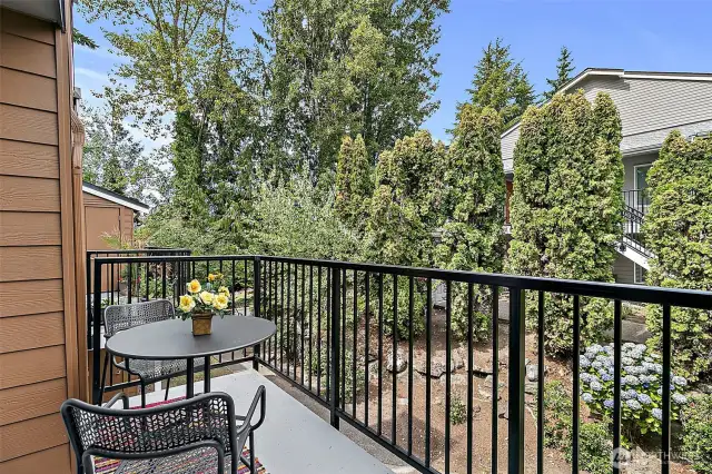 Private setting out on your balcony