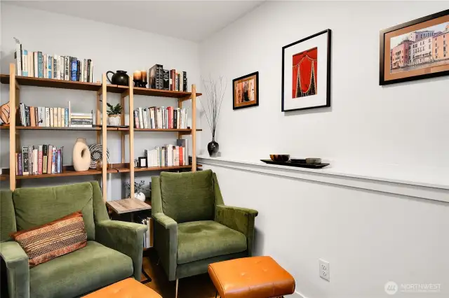One of two bedrooms on the 2nd level. Presently used as a den/tv room.