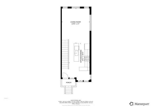 Entry level (3rd floor) floor plan.