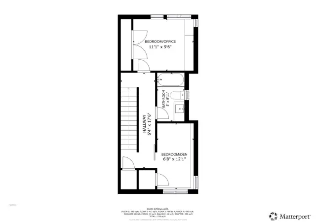 2nd level floor plan.