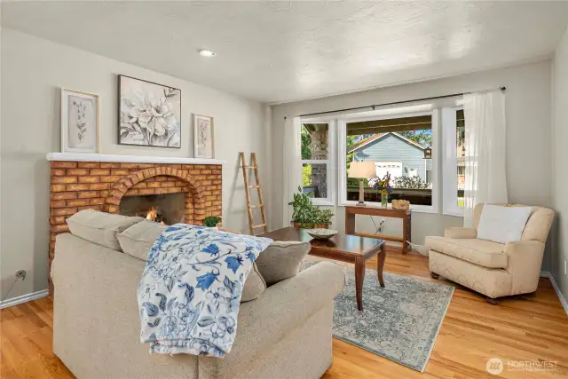 Formal Living room with beautiful hardwood floors