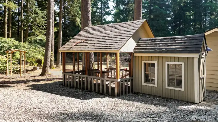Raise your own chickens and eggs with this custom chicken coop!