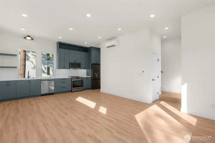 ADU kitchenette with designer cabinetry.