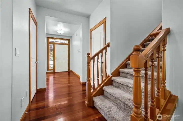 Another view of the Entry. Coat Closet to the left, and Garage door located on the right.
