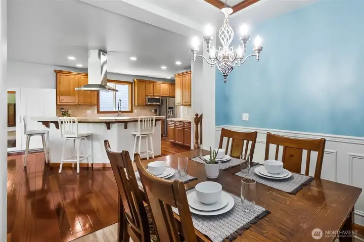 The Dining area is conveniently located off to the side of the Kitchen.