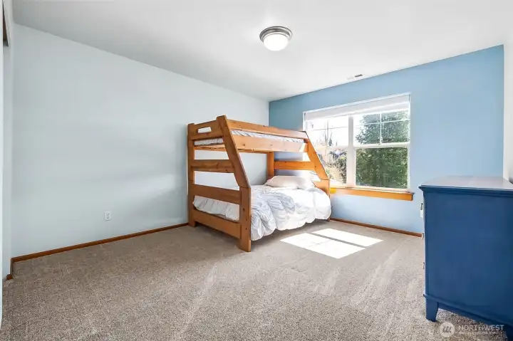 Bedroom #3 is also large and overlooks the front of the Home.