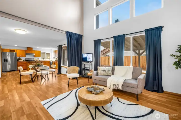 Open concept great room.