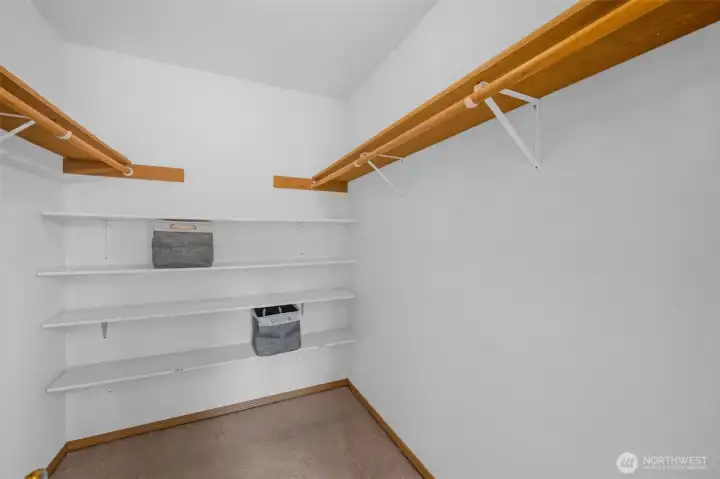 Walk In closet off of primary bah.