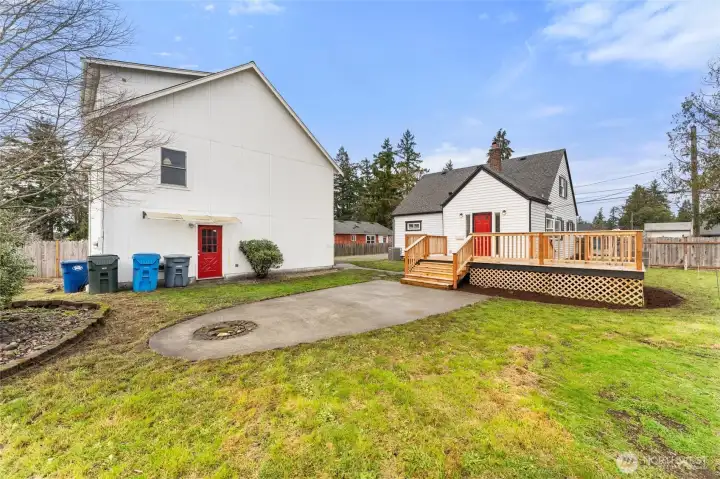 Main house and garage (view from back)