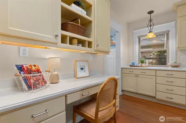 A space to work, or unwind while dinner gets made.