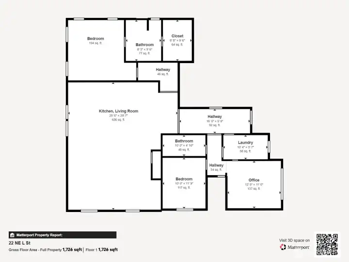FLOORPLAN SKETCH (Generated by Matterport): Room Sizes Are Approximate; Buyer to Verify