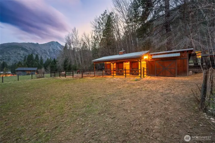 3 Stalls and Tack Room