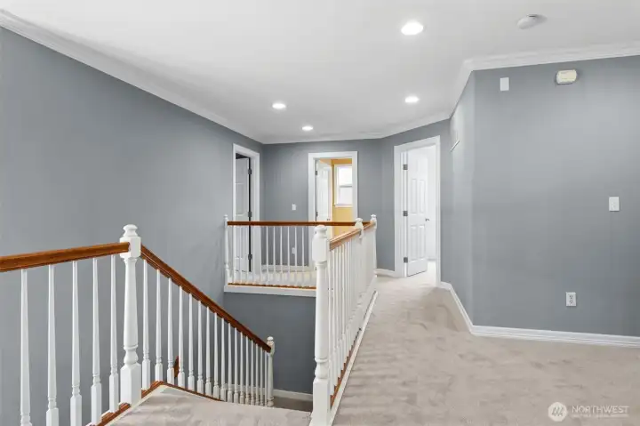 Gracious Hallways, plush new carpeting