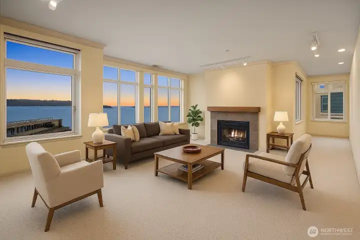 Living Room (Virtually staged)