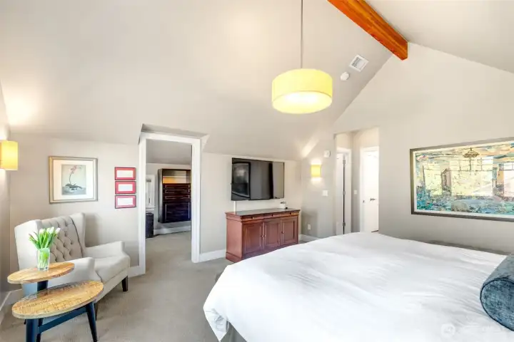 Spacious primary suite with a seamless connection to an oversized walk-in closet