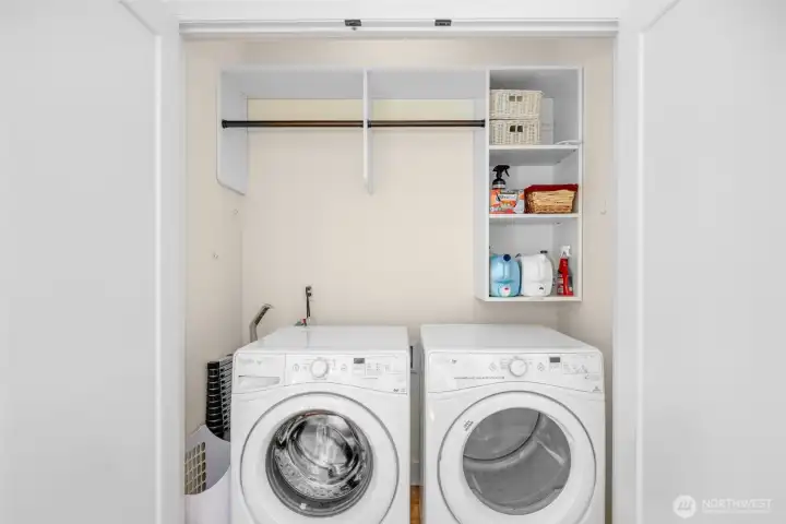 Upstairs laundry where it's needed the most.