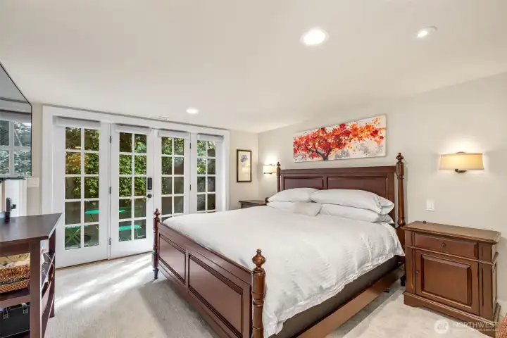 Spacious fourth bedroom in lower level creates the perfect guest suite.