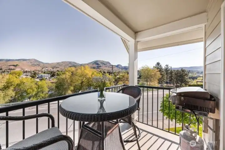 Deck off the dining room with built in BBQ
