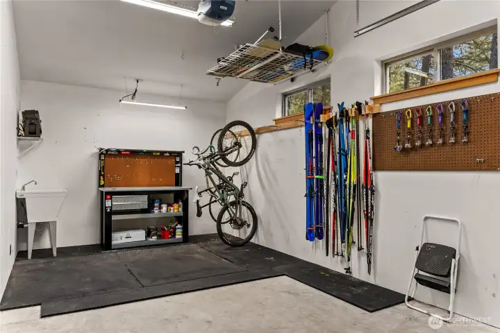 Attached to main home, one car garage to store your gear or park in. Wax your skis, and get prepped for your next adventure!