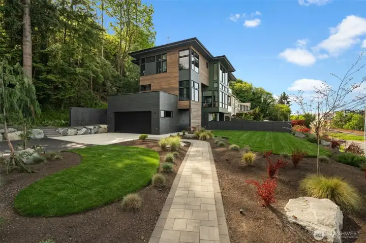 This home features striking architectural design to maximize natural light and showcase views.