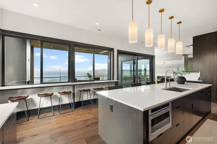 Enjoy beautiful water views from multiple rooms and living areas throughout the home.