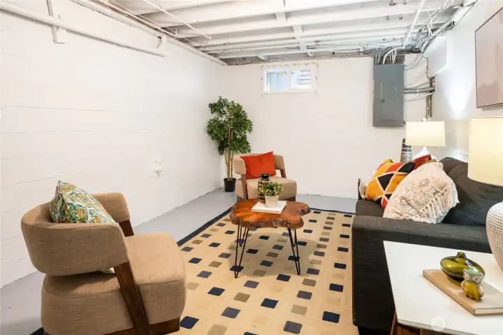 This tall basement with interior stairs will allow you to get creative with future potential expansion/finishing!