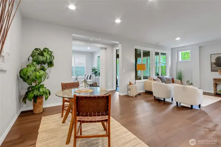 Dining area is plentiful and could easily be used to extend main living area, too (because there’s a separate & substantial breakfast nook (out of view).