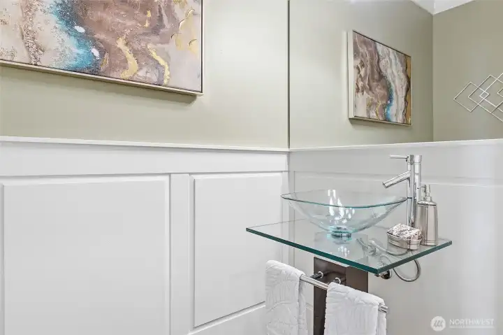 Guest half bath on main level