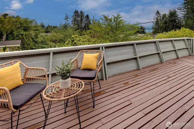 Expansive wrap-around deck