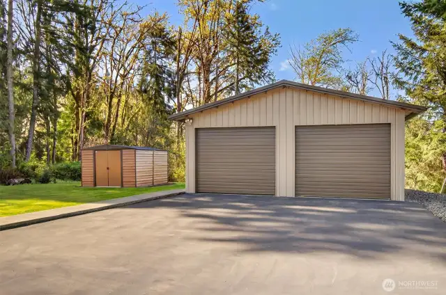 Large two car garage