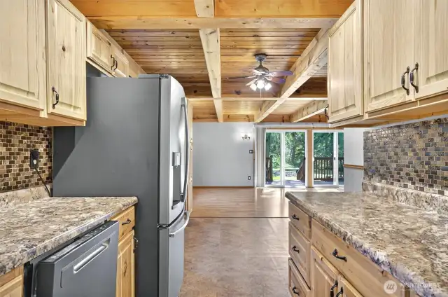 Looking toward dining space and living room.