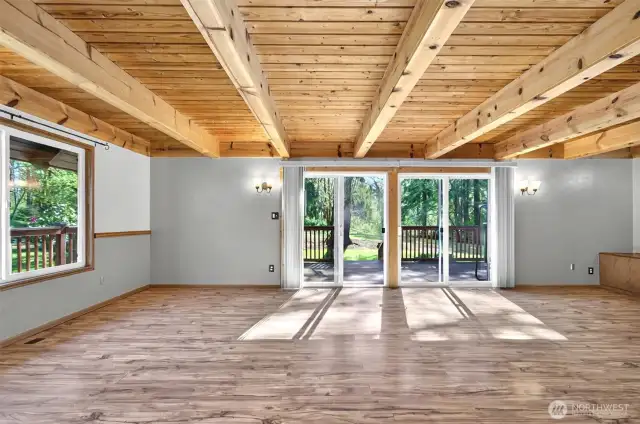 Living room offers endless nature views!