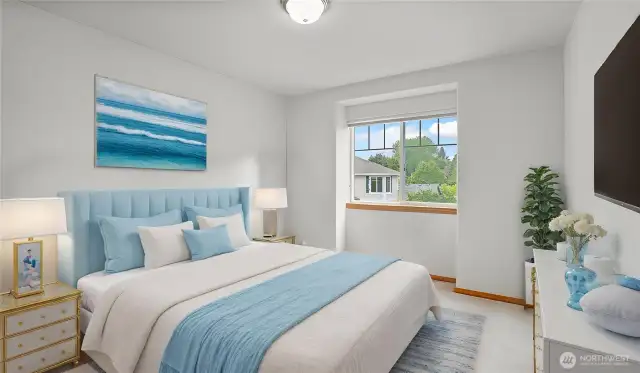Bedroom #2 is virtually staged.