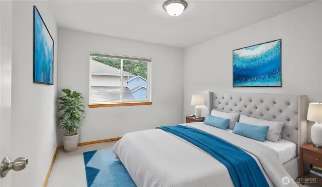 Bedroom #3 is virtually staged.