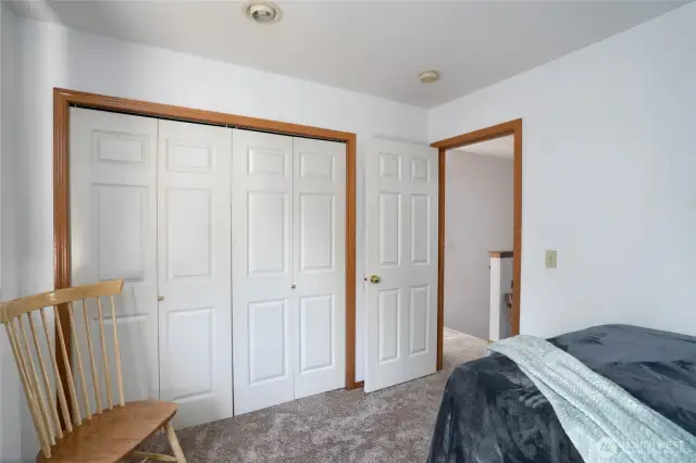 Closet and hallway from the second bedroom
