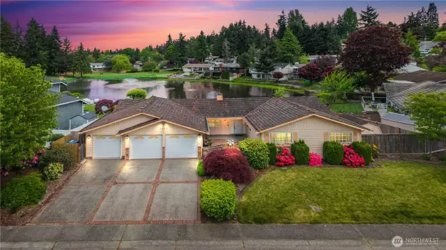 View of the lake from all main living areas of this home!
