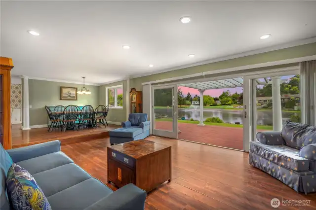 Look at this expansive sliding glass door!