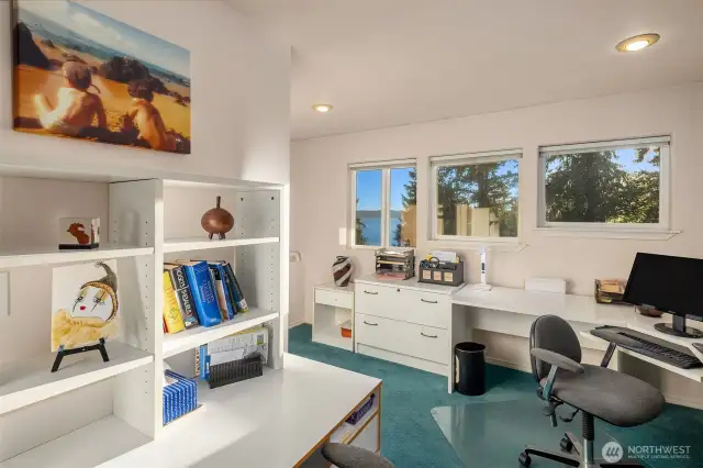 Office/den will make working from home a pleasure.