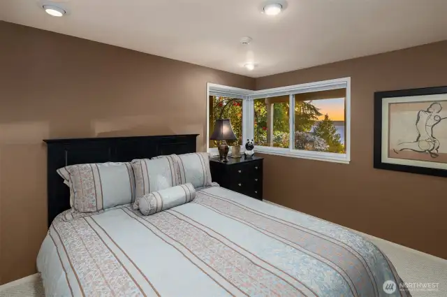 One of two bedrooms on lower level.