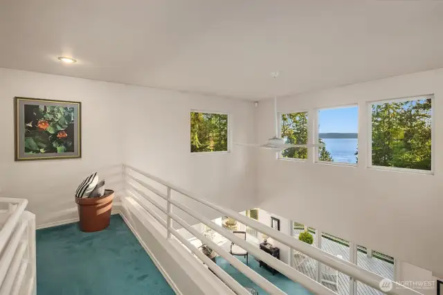 All stories in main home and apartment have territorial and Puget Sound views to the west.