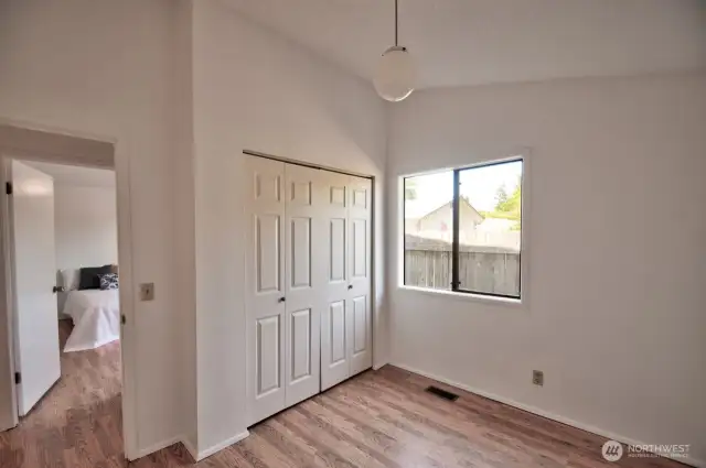 Second bedroom features a double closet too.