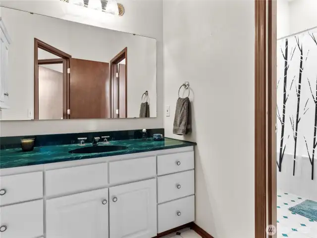 Guest bathroom on main level.