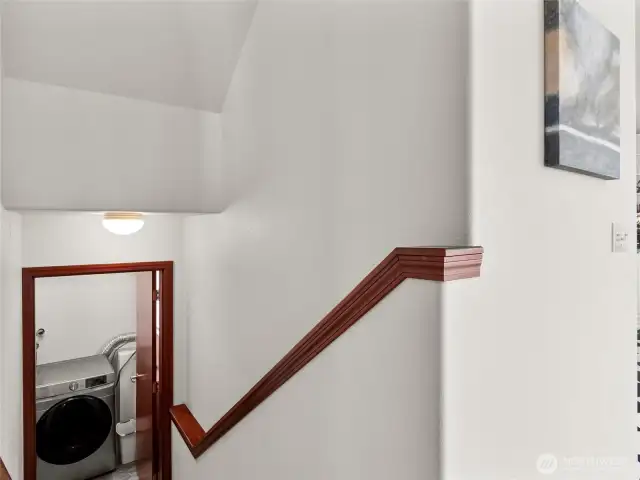 Downstairs to rec room.
