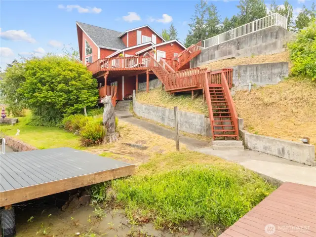 Lake access with Private dock & patio.