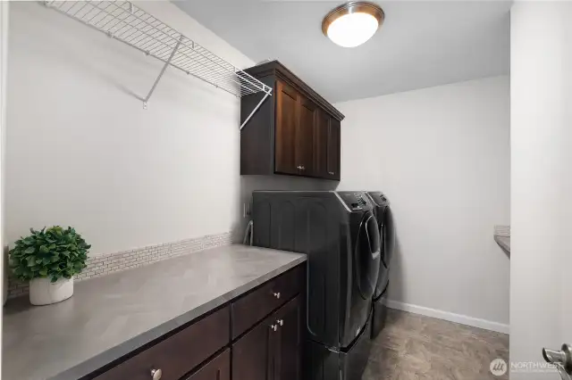 LAUNDRY _ WASHER & DRYER ON PEDISTALS